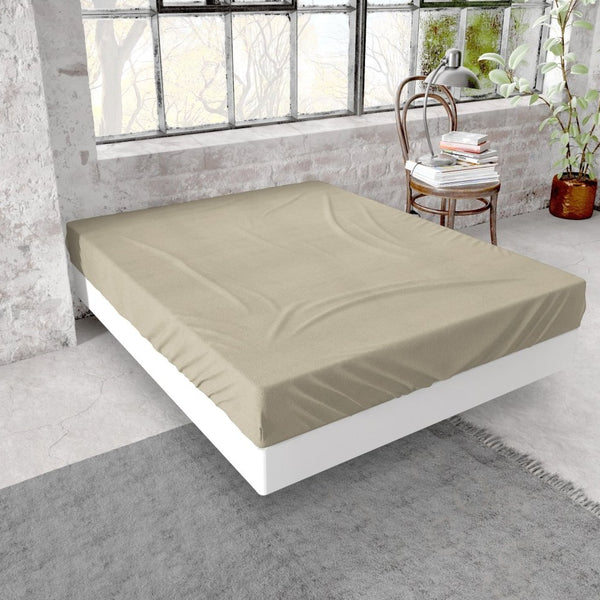 Premium Flannel Fitted Sheet | Taupe | Cradle 40 x 80cm (L) x 30cm (D) - The Bedding & Blankets Store