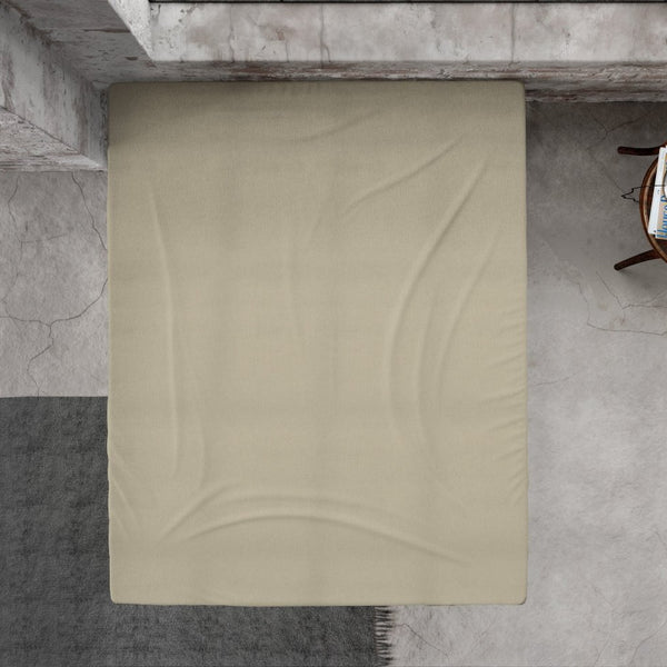 Premium Flannel Fitted Sheet | Taupe | Cradle 40 x 80cm (L) x 30cm (D) - The Bedding & Blankets Store