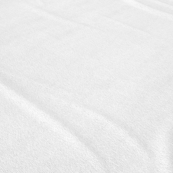 Premium Flannel Fitted Sheet | White | Single 90 x 200/210cm (L) x 30cm (D) - The Bedding & Blankets Store