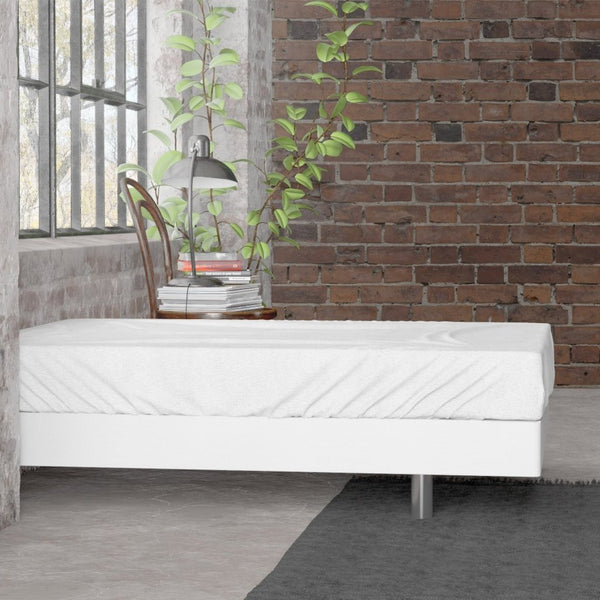 Premium Flannel Fitted Sheet | White | Single 90 x 200/210cm (L) x 30cm (D) - The Bedding & Blankets Store