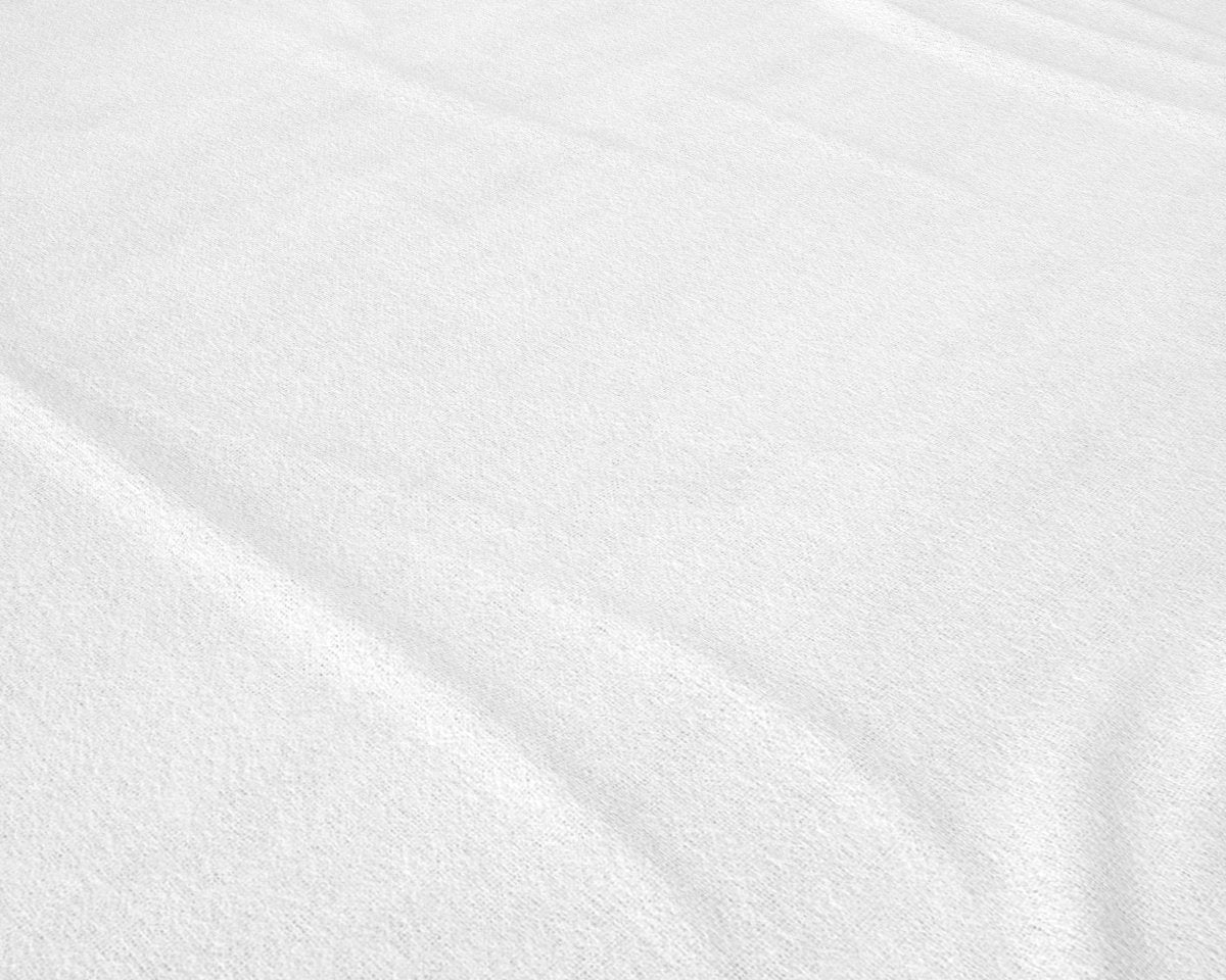 Premium Flannel Fitted Sheet | White | Single 90 x 200/210cm (L) x 30cm (D) - The Bedding & Blankets Store