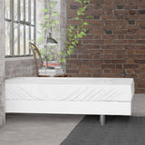 Premium Flannel Fitted Sheet | White | Single 90 x 200/210cm (L) x 30cm (D) - The Bedding & Blankets Store
