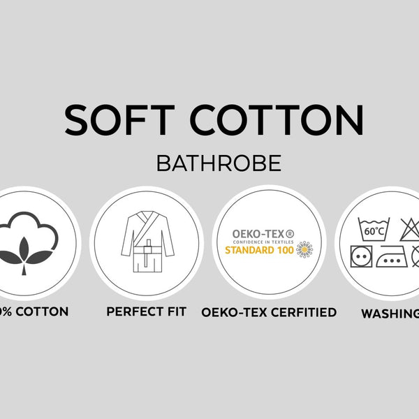 Premium Soft Terry Bathrobe | Anthracite Grey | S - M - The Bedding & Blankets Store