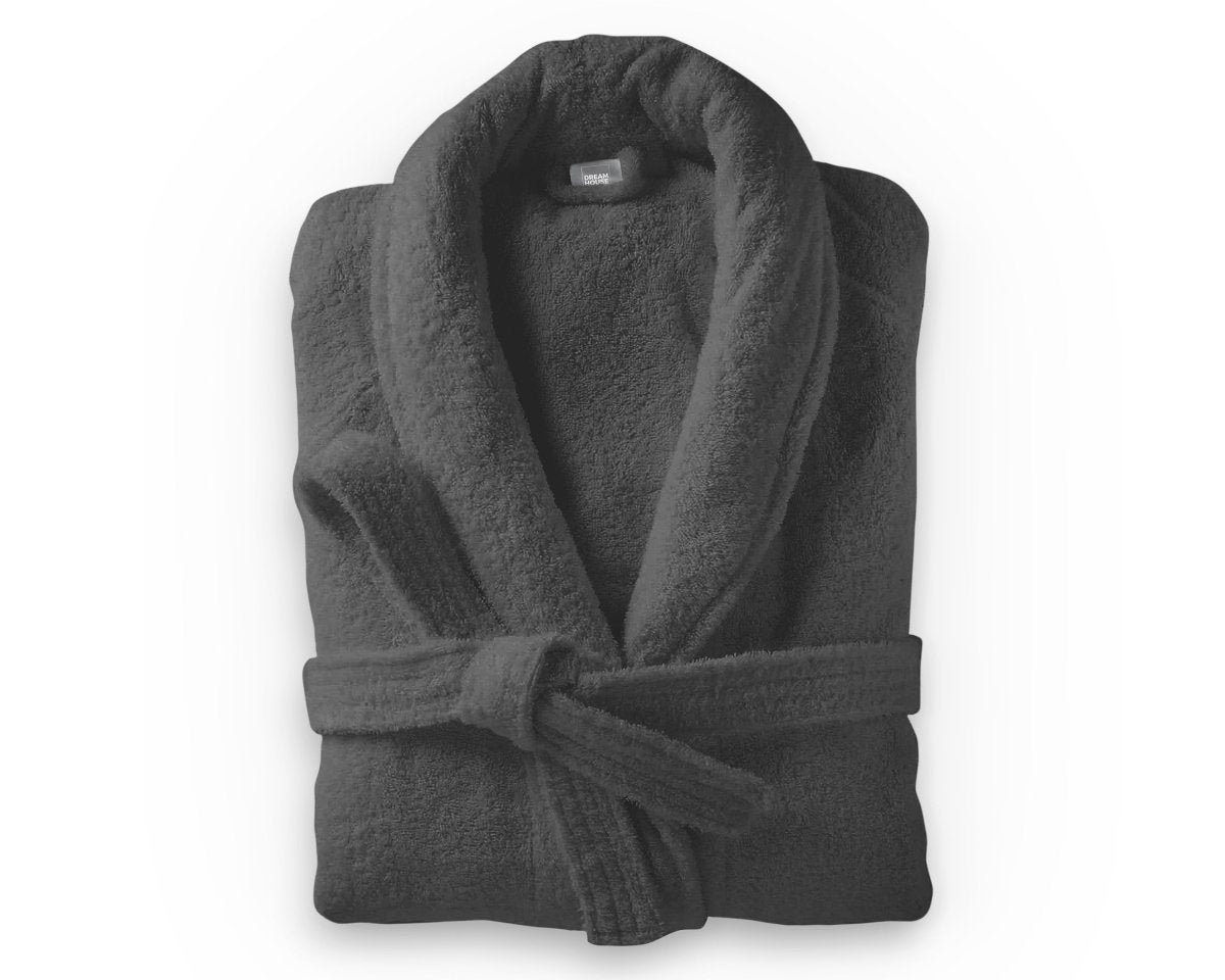 Premium Soft Terry Bathrobe | Anthracite Grey | S - M - The Bedding & Blankets Store