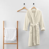 Premium Soft Terry Bathrobe | Cream | S - M - The Bedding & Blankets Store
