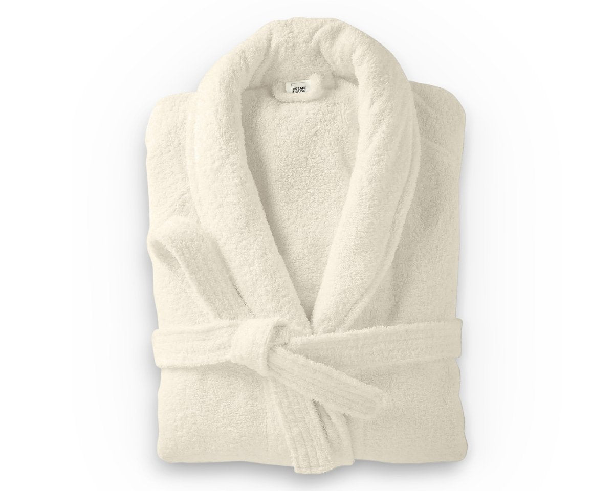 Premium Soft Terry Bathrobe | Cream | S - M - The Bedding & Blankets Store