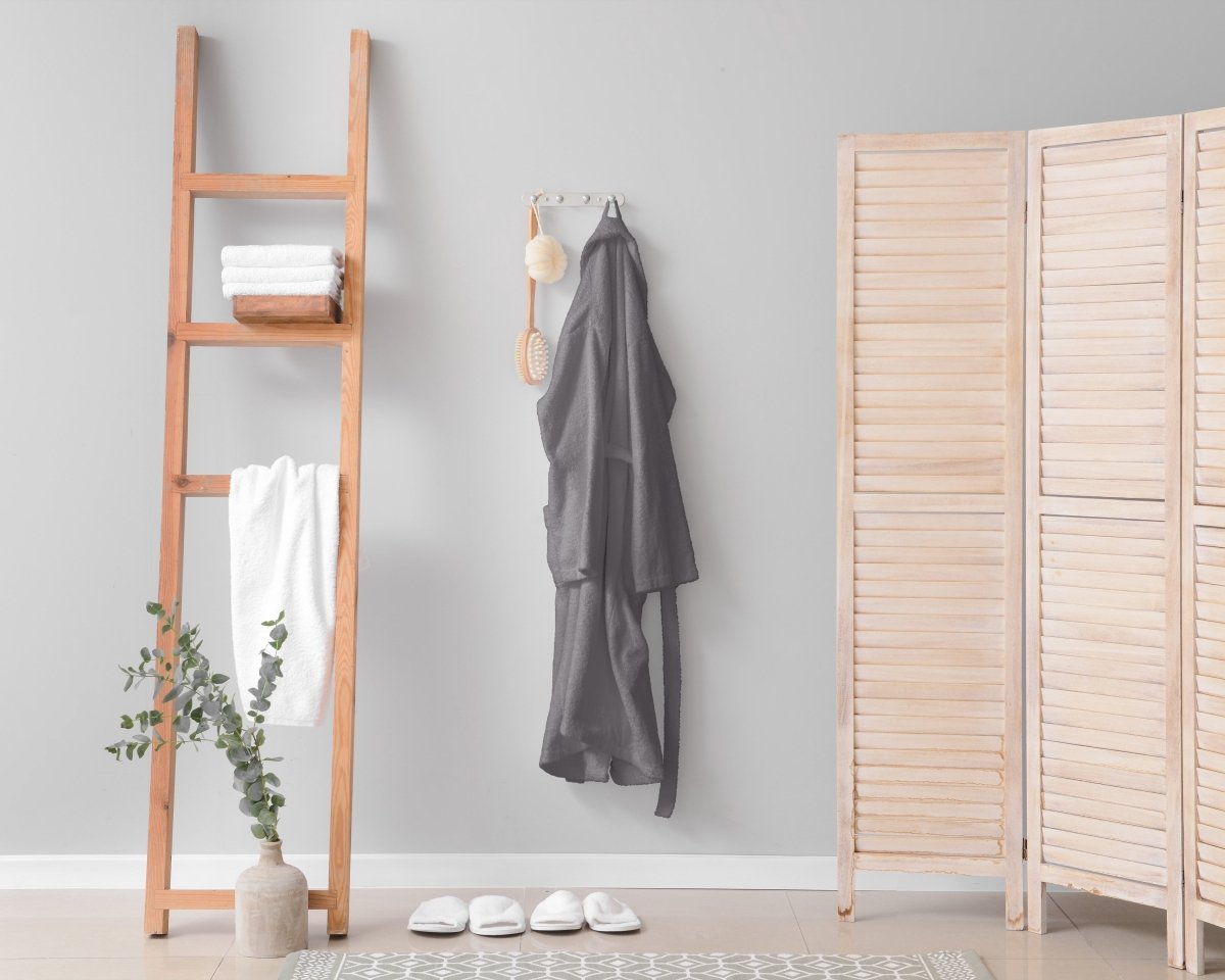 Premium Soft Terry Bathrobe | Grey | S - M - The Bedding & Blankets Store