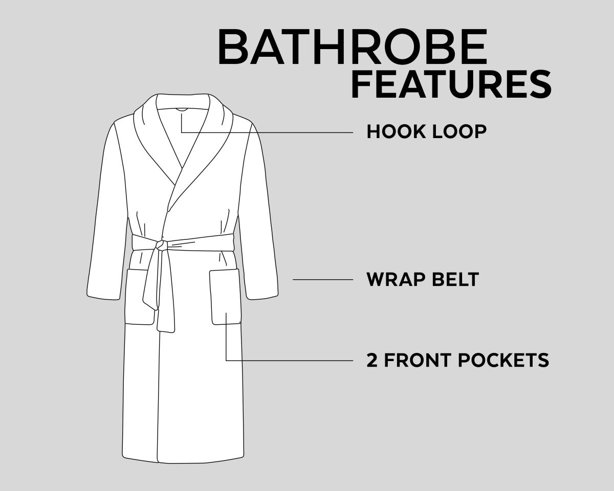 Premium Soft Terry Bathrobe | Grey | S - M - The Bedding & Blankets Store