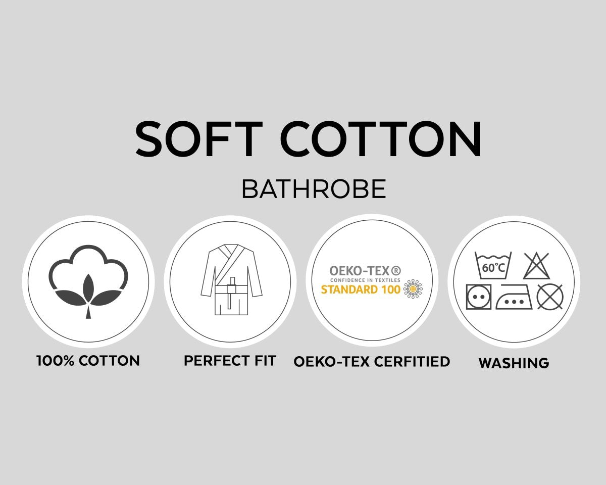 Premium Soft Terry Bathrobe | Grey | S - M - The Bedding & Blankets Store
