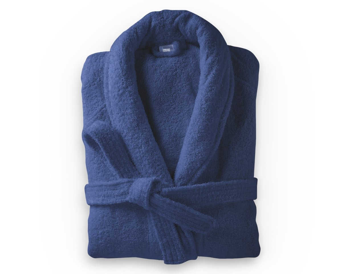 Premium Soft Terry Bathrobe | Navy | S - M - The Bedding & Blankets Store
