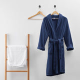 Premium Soft Terry Bathrobe | Navy | S - M - The Bedding & Blankets Store