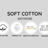 Premium Soft Terry Bathrobe | White | S - M - The Bedding & Blankets Store