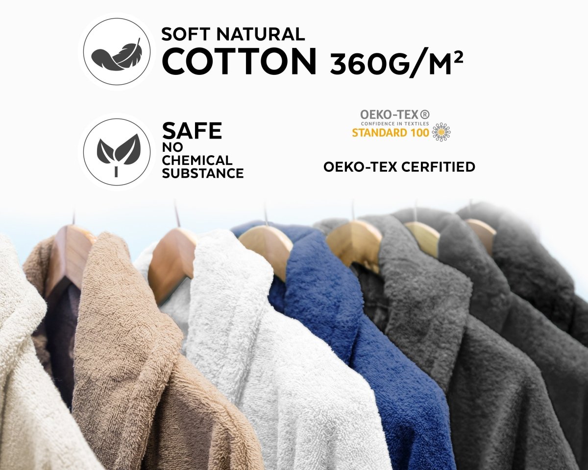 Premium Soft Terry Bathrobe | White | S - M - The Bedding & Blankets Store