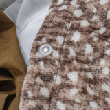 Printed Velvet & Cotton Duvet Cover Set Signature Aria | Brown | Single - 135cm (W) x 200cm (L) - The Bedding & Blankets Store