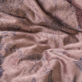 Printed Velvet & Cotton Duvet Cover Set Signature Jonas | Brown | Single - 135cm (W) x 200cm (L) - The Bedding & Blankets Store