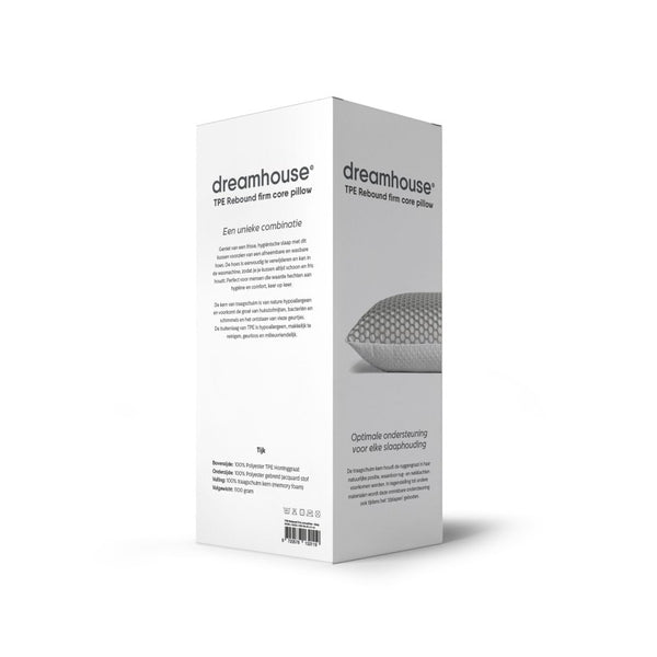 Rebound Memory Foam Pillow with Firm Core Pillow | Grey | 60 x 40 x 13cm - The Bedding & Blankets Store