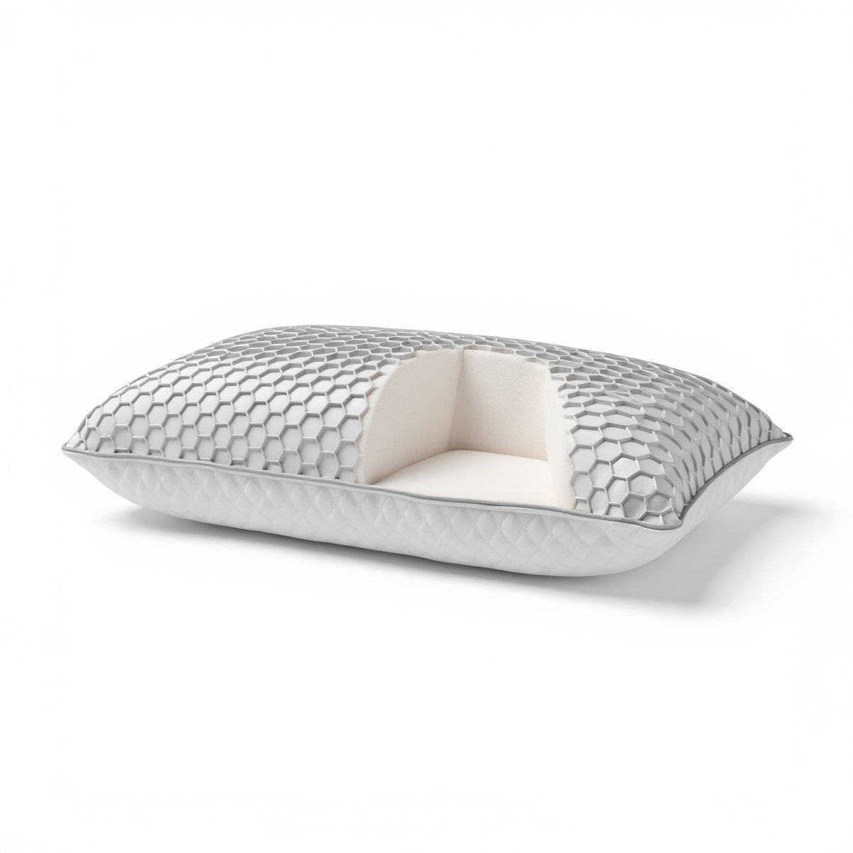 Rebound Memory Foam Pillow with Firm Core Pillow | Grey | 60 x 40 x 13cm - The Bedding & Blankets Store
