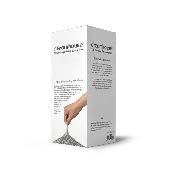 Rebound Memory Foam Pillow with Firm Core Pillow | Grey | 60 x 40 x 13cm - The Bedding & Blankets Store