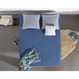 Single Jersey 135 GSM Soft Cotton Fitted Sheet | Blue | Single 80/100 x 200cm (L) x 30cm (D) - The Bedding & Blankets Store
