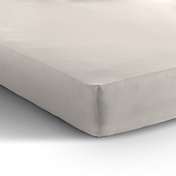 Single Jersey 135 GSM Soft Cotton Fitted Sheet | Cream | Single 80/100 x 200cm (L) x 30cm (D) - The Bedding & Blankets Store
