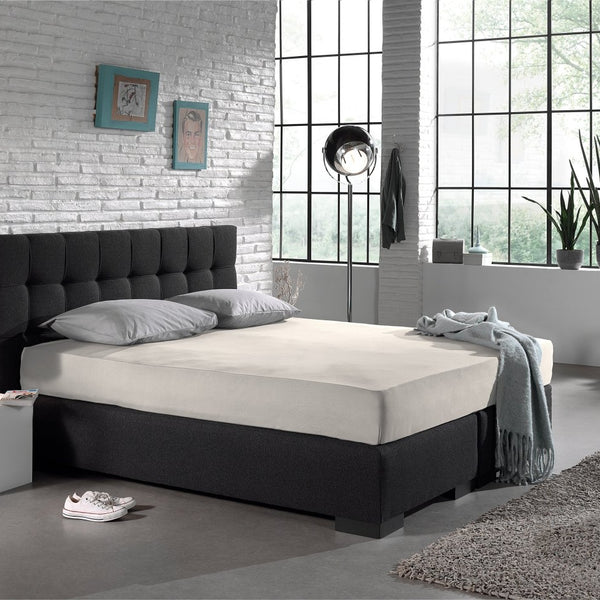 Single Jersey 135 GSM Soft Cotton Fitted Sheet | Cream | Single 80/100 x 200cm (L) x 30cm (D) - The Bedding & Blankets Store