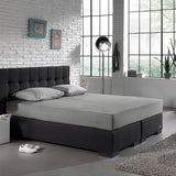 Single Jersey 135 GSM Soft Cotton Fitted Sheet | Grey | Single 80/100 x 200cm (L) x 30cm (D) - The Bedding & Blankets Store