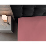 Single Jersey 135 GSM Soft Cotton Fitted Sheet | Pink | Single 80/100 x 200cm (L) x 30cm (D) - The Bedding & Blankets Store