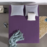 Single Jersey 135 GSM Soft Cotton Fitted Sheet | Purple | Single 80/100 x 200cm (L) x 30cm (D) - The Bedding & Blankets Store
