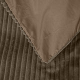 Ribbed Teddy Fleece Duvet Cover Set EMSA Rib | Taupe | King - 240cm (W) x 220cm (L) - The Bedding & Blankets Store