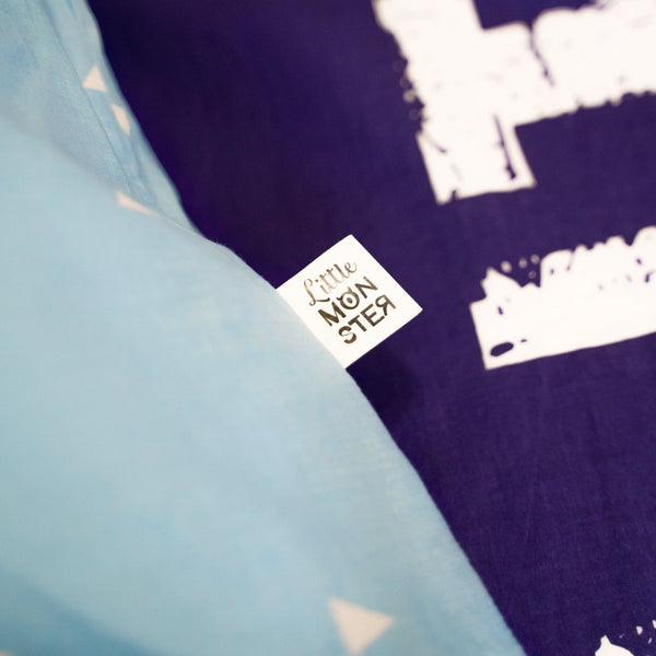 100% Cotton Duvet Cover Set | Blue | Single - 135cm (W) x 200cm (L) - The Bedding & Blankets Store