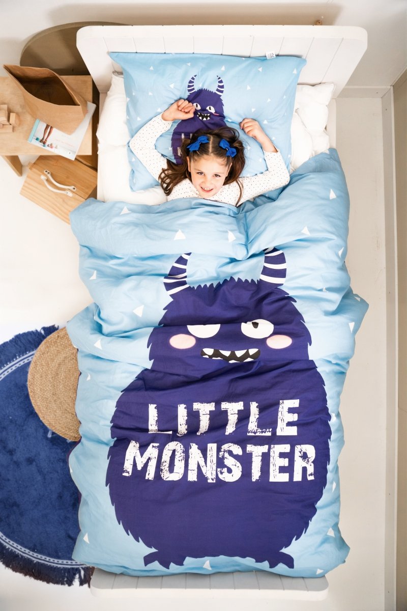 100% Cotton Duvet Cover Set | Blue | Single - 135cm (W) x 200cm (L) - The Bedding & Blankets Store