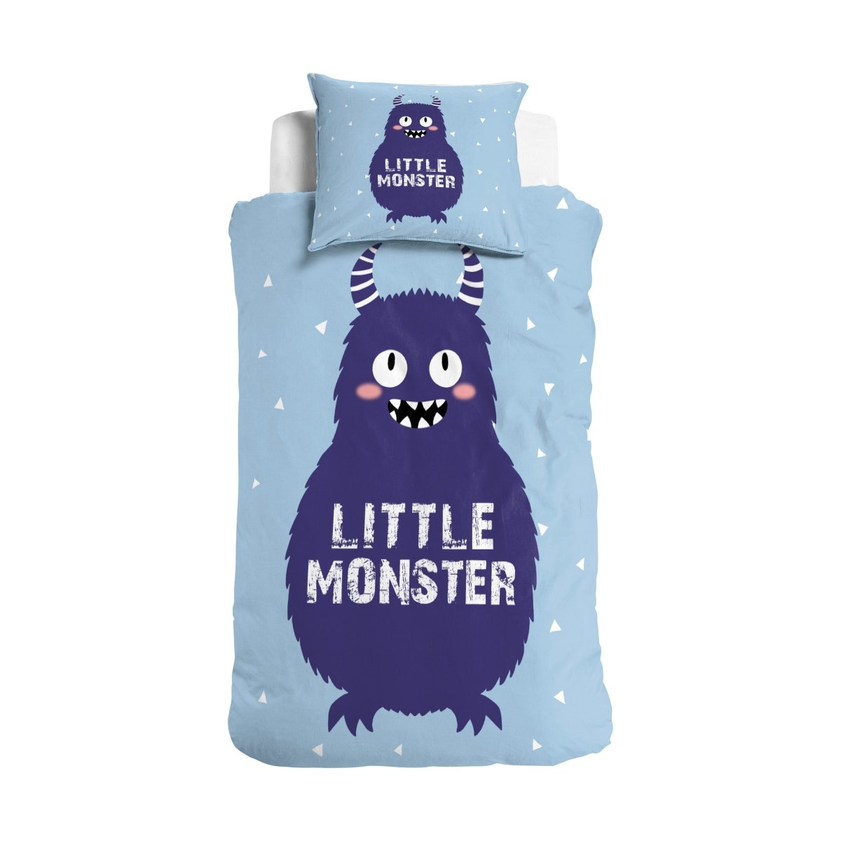 100% Cotton Duvet Cover Set | Blue | Single - 135cm (W) x 200cm (L) - The Bedding & Blankets Store