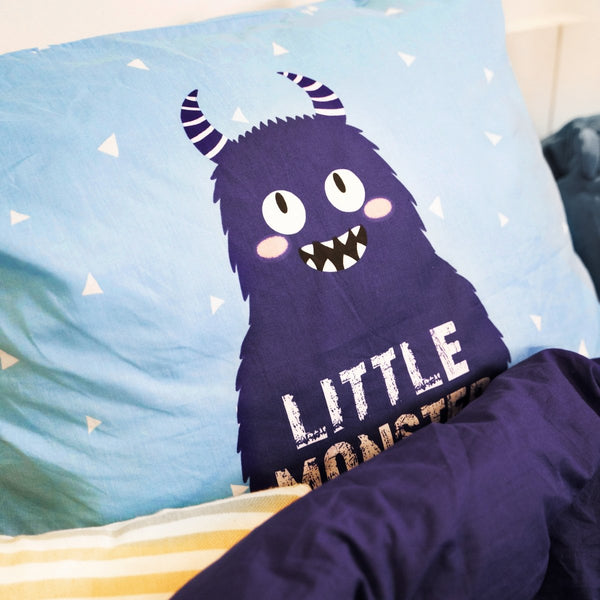 100% Cotton Duvet Cover Set | Blue | Single - 135cm (W) x 200cm (L) - The Bedding & Blankets Store