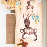 100% Cotton Duvet Cover Set Go Banana's | Multicolour | Single - 135cm (W) x 200cm (L) - The Bedding & Blankets Store