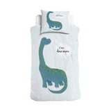 100% Cotton Duvet Cover Set I'm a Dino - Sore | Blue | Single Long - 140cm (W) x 220cm (L) - The Bedding & Blankets Store