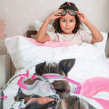 100% Cotton Duvet Cover Set I'm a Seahorse | White | Single - 135cm (W) x 200cm (L) - The Bedding & Blankets Store
