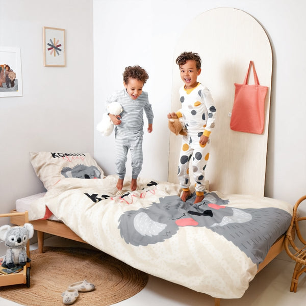 100% Cotton Duvet Cover Set Koality Sleep | Sand | Single - 135cm (W) x 200cm (L) - The Bedding & Blankets Store