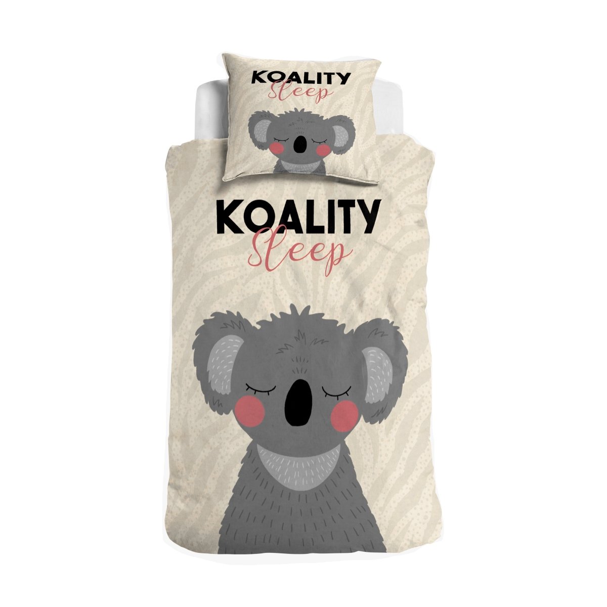 100% Cotton Duvet Cover Set Koality Sleep | Sand | Single - 135cm (W) x 200cm (L) - The Bedding & Blankets Store
