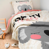 100% Cotton Duvet Cover Set Koality Sleep | Sand | Single - 135cm (W) x 200cm (L) - The Bedding & Blankets Store