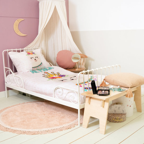 100% Cotton Duvet Cover Set Princess Al Paca | Pink | Single - 135cm (W) x 200cm (L) - The Bedding & Blankets Store