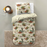 100% Microfibre Duvet Cover Set Bamdino | Green | Single Long - 140cm (W) x 200/220cm (L) - The Bedding & Blankets Store