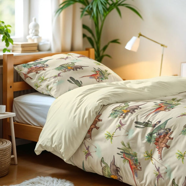 100% Microfibre Duvet Cover Set Bamdino | Green | Single Long - 140cm (W) x 200/220cm (L) - The Bedding & Blankets Store