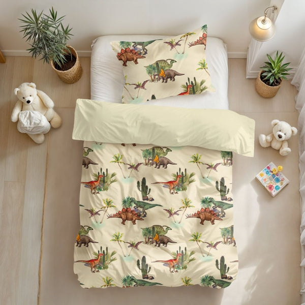 100% Microfibre Duvet Cover Set Bamdino | Green | Single Long - 140cm (W) x 200/220cm (L) - The Bedding & Blankets Store