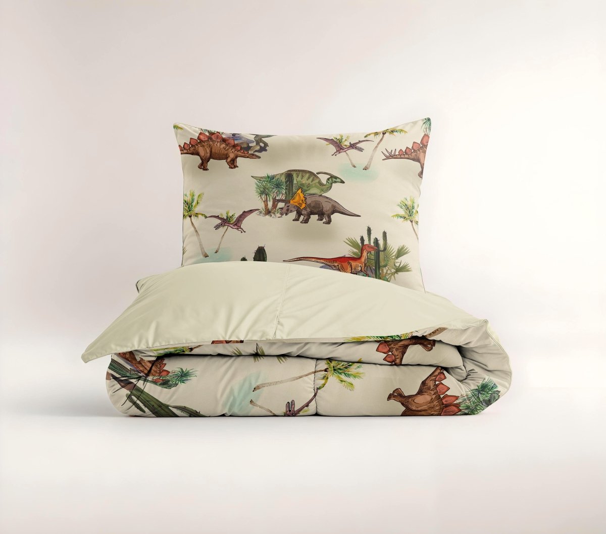 100% Microfibre Duvet Cover Set Bamdino | Green | Single Long - 140cm (W) x 200/220cm (L) - The Bedding & Blankets Store