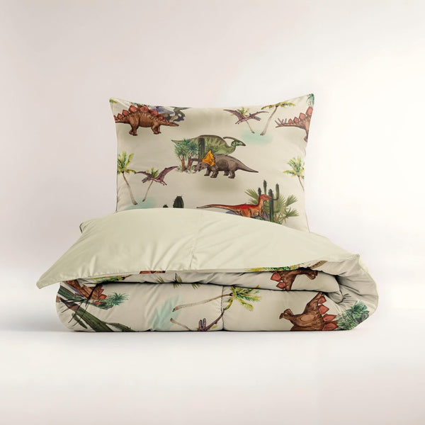 100% Microfibre Duvet Cover Set Bamdino | Green | Single Long - 140cm (W) x 200/220cm (L) - The Bedding & Blankets Store