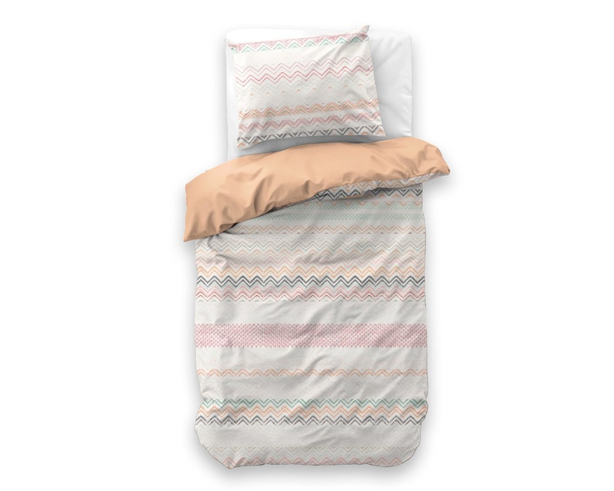 Microfibre Duvet Cover Set Elaya | Pink | Single Long - 140cm (W) x 200/220cm (L) - The Bedding & Blankets Store