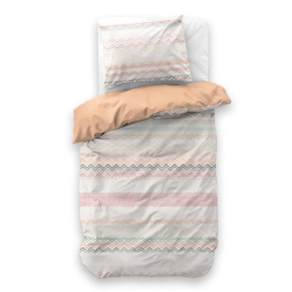 Microfibre Duvet Cover Set Elaya | Pink | Single Long - 140cm (W) x 200/220cm (L) - The Bedding & Blankets Store
