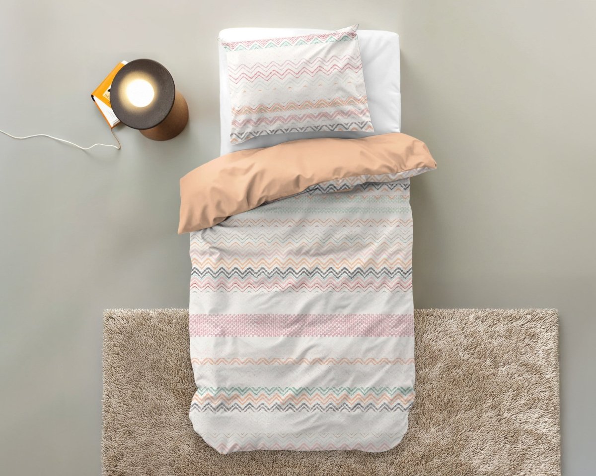 Microfibre Duvet Cover Set Elaya | Pink | Single Long - 140cm (W) x 200/220cm (L) - The Bedding & Blankets Store