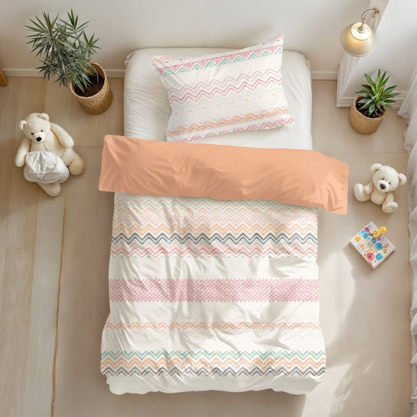 Microfibre Duvet Cover Set Elaya | Pink | Single Long - 140cm (W) x 200/220cm (L) - The Bedding & Blankets Store