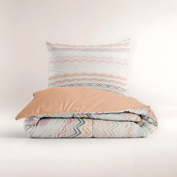 Microfibre Duvet Cover Set Elaya | Pink | Single Long - 140cm (W) x 200/220cm (L) - The Bedding & Blankets Store